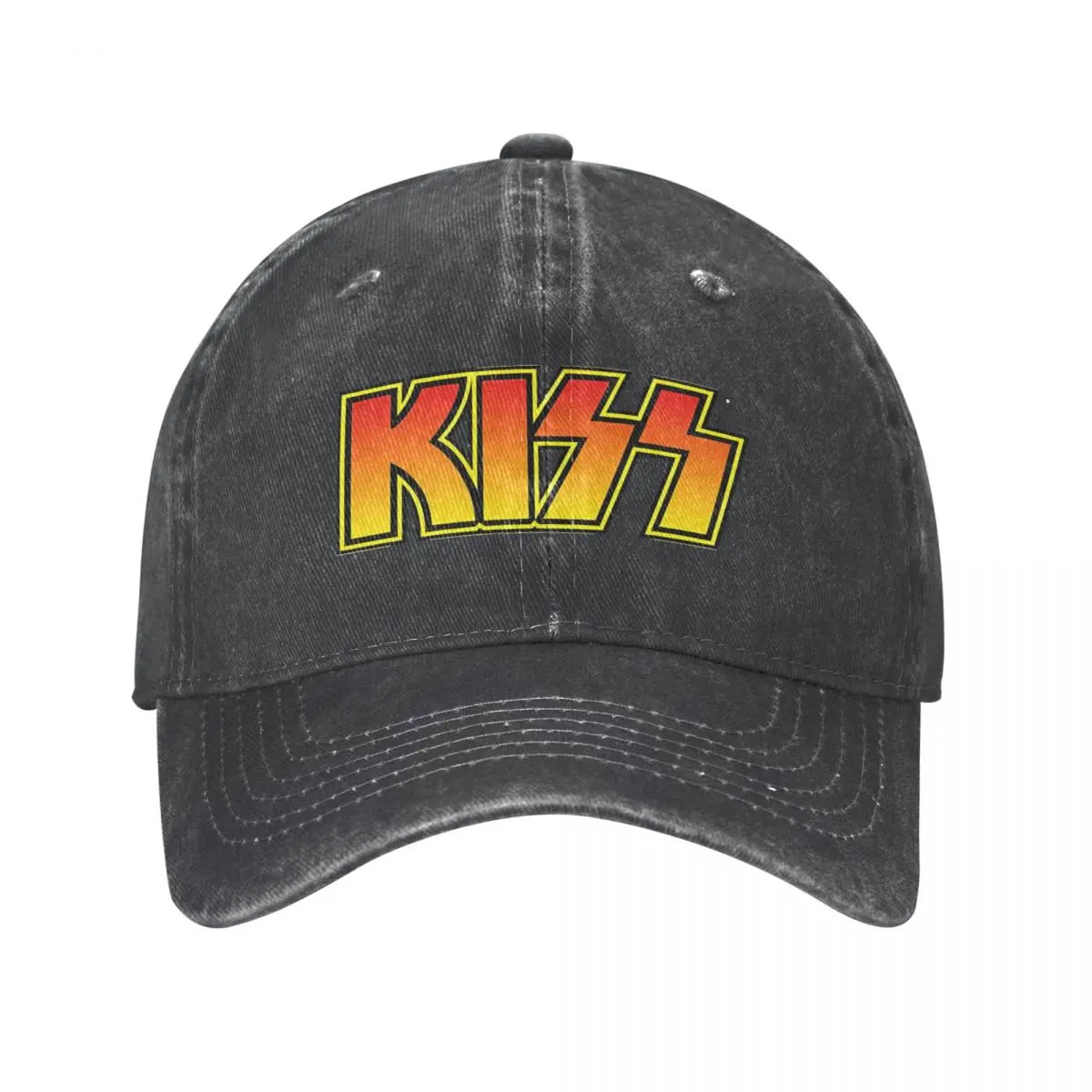 KISS Band Denim Baseball Cap – Custom Logo Trucker Hat for Men and Women, Vintage Heavy Metal Rock Cap - Premium hat from Lizard Vigilante - Just $24.88! Shop now at Lizard Vigilante