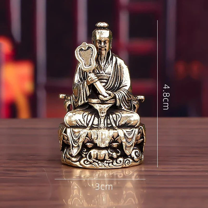Sanqing Tianzun Statue Chinese Taoism Taishang Laojun Crafts Ornament Sculpture Carving Statue Collection Home Decor