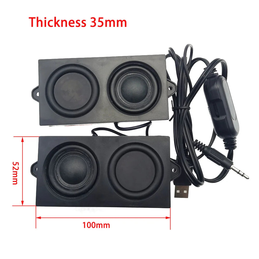 Portable Bluetooth Speaker Multimedia USB Stereo Loudspeaker Mini Music Player Surround Bass Box for pc Laptops Notebook Mobile