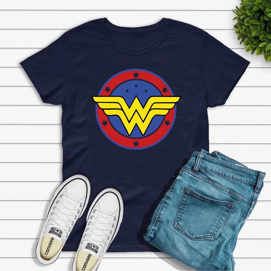 Wonder Female T-Shirt Mother's Day Gift T Shirt Feminist Shirt Girl Power Tshirt Superhero Mama Tee Wonder Mom Woman Graphic Tee - Lizard Vigilante