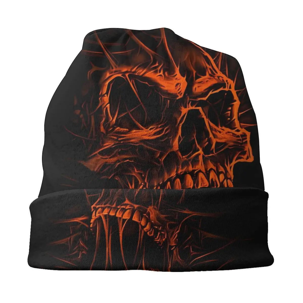 Crimson Skull Hipster Beanie - Windproof Unisex Skull Cap for Edgy Fashion - Premium beanie from Lizard Vigilante - Just $16.99! Shop now at Lizard Vigilante