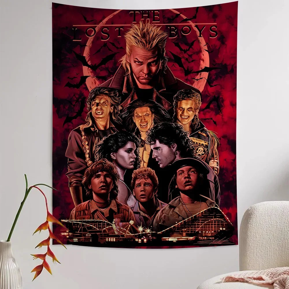 Lost Boys 1987 Movie Hippie Wall Hanging Tapestries Art Science Fiction Room Home Decor Kawaii Room Decor - Premium  from Lizard Vigilante - Just $11.99! Shop now at Lizard Vigilante
