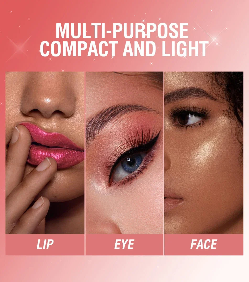 Fine Glitter lipstick, Quicksand Gold Lipstick, Moisturizing Silky Mermaid Girl Pink, Long-Lasting Waterproof Grapefruit Orange