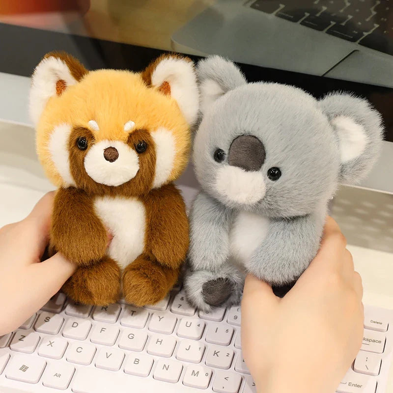 Cute Sitting Animal Plush Toys – Red Panda, Fox, Sloth & More