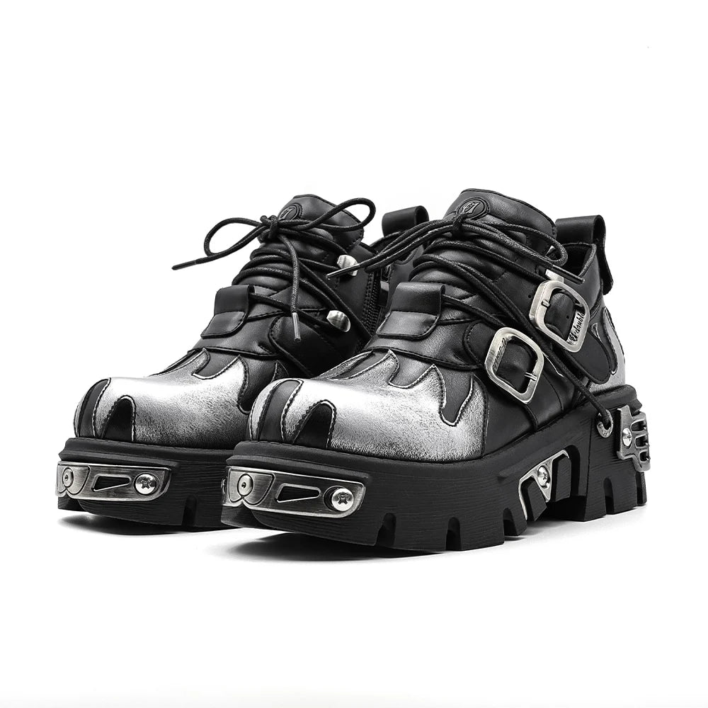 Oblivion Twin Flame Punk Platform Boots 2025 Dark Romance Edition