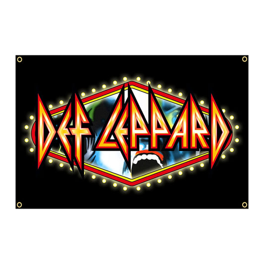 Def Leppard Music Band Flag – 90x150cm Heavy Metal Rock Singer Banner, Interior Decoration Tapestry - Premium banner from Lizard Vigilante - Just $21.99! Shop now at Lizard Vigilante