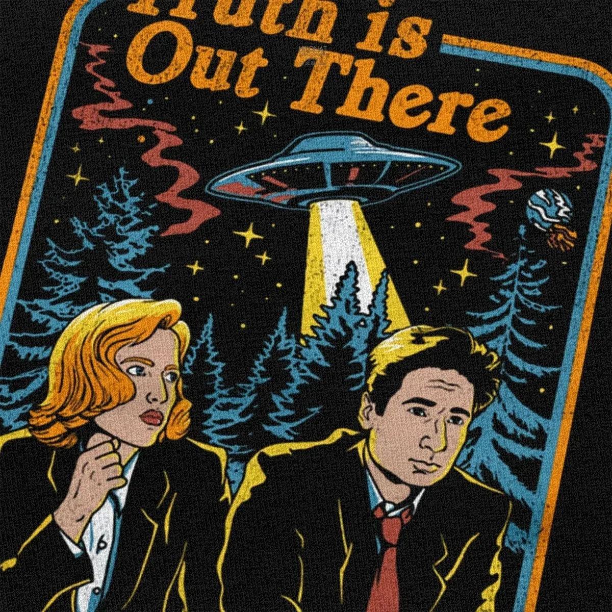 The X Files Men's TShirt The Truth Is Out There T-shirt Anime Harajuku Streetwear Cartoon Tee Short Sleeve Tee shirt - Lizard Vigilante