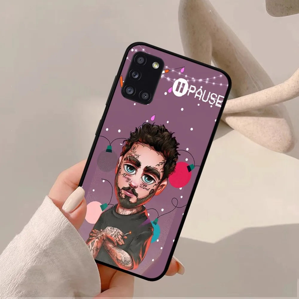 Post Malone Singer-Inspired Phone Case for Samsung A10-A91 | Premium TPU Cover with Full Protection - Premium phone case from Lizard Vigilante - Just $19.88! Shop now at Lizard Vigilante