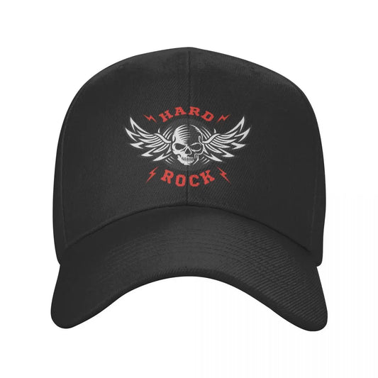 Skull Baseball Cap for Women Men Classic Rock Music Festival Logo Breathable Heavy Metal Skull Trucker Hat Outdoor - Premium hat from Lizard Vigilante - Just $18.99! Shop now at Lizard Vigilante
