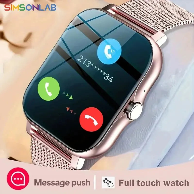 2025 Smartwatch Android Phone 1.44''Inch HD Screen Bluetooth Call Blood Oxygen/Pressure Monitoring Smart Watch Women Men Gift