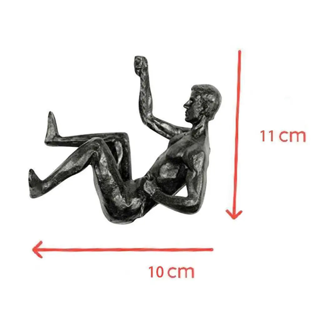 2024 Christmas Modern Simplicity Athlete Resin Sculpture Creative Climbing Man Wall Sculptures Hand-Finished For Wall Art Statue