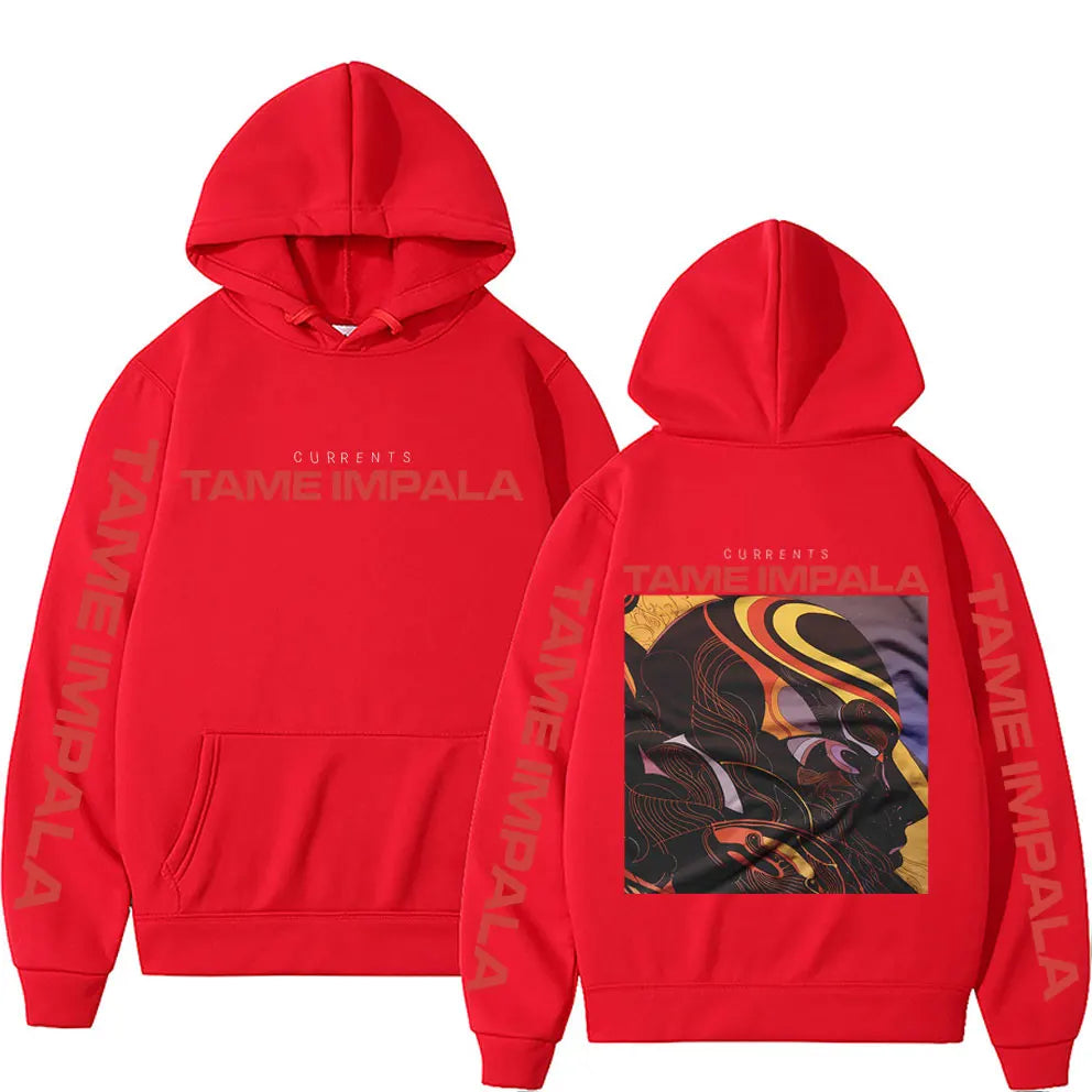 Tame Impala Double-Sided Print Hoodie – Unisex Fleece Cotton Pullover for Men and Women, Casual Streetwear, Gothic Rock Style - Premium hoodie from Lizard Vigilante - Just $37.99! Shop now at Lizard Vigilante