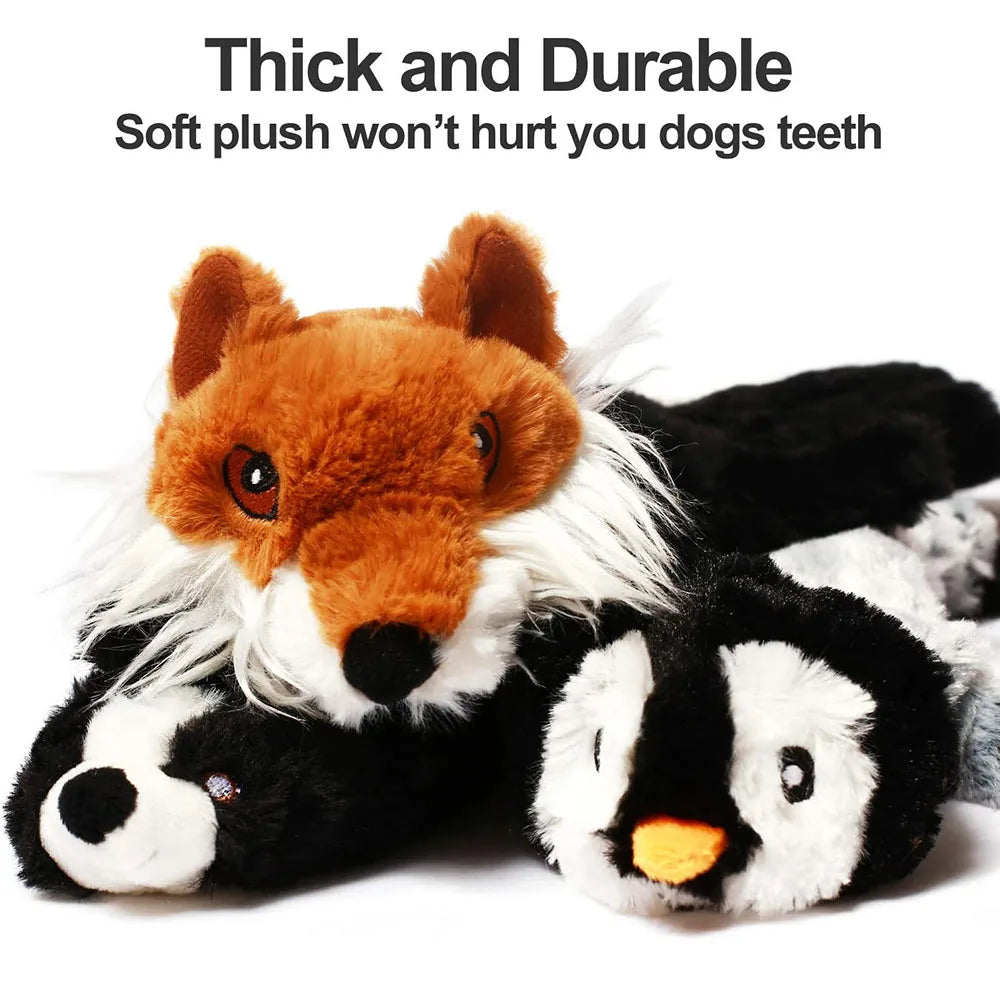 Funny Simulated Animal No Stuffing Dog Toy with Squeakers Durable Stuffingless Plush Squeaky Dog Chew Toy Crinkle Pet Squeak Toy - Premium dog toys from Lizard Vigilante - Just $2.99! Shop now at Lizard Vigilante