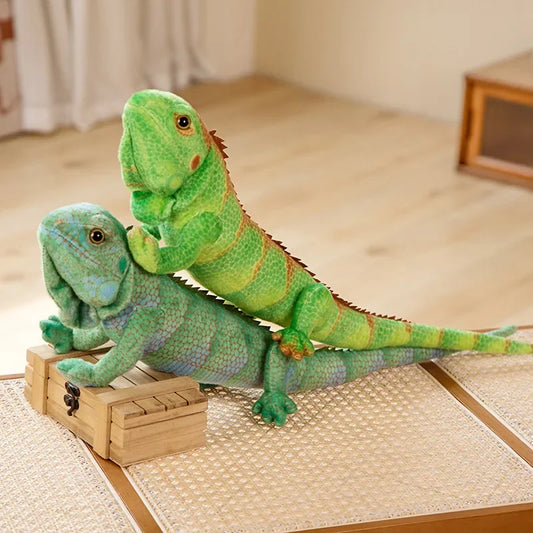 Lifelike Green / Brown Iguana Lizard Figurine Model Cute Reptile Lizard Plush Toys Simulation Animal Stuffed Doll Boys Gifts - Premium toy from Lizard Vigilante - Just $17.99! Shop now at Lizard Vigilante