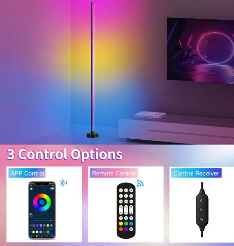 Smart RGB Floor Lamp with Music Sync  Modern Mood Lighting LED Stand Lights for Bedroom Game Room Living Room Decor - Premium  from Lizard Vigilante - Just $56.99! Shop now at Lizard Vigilante