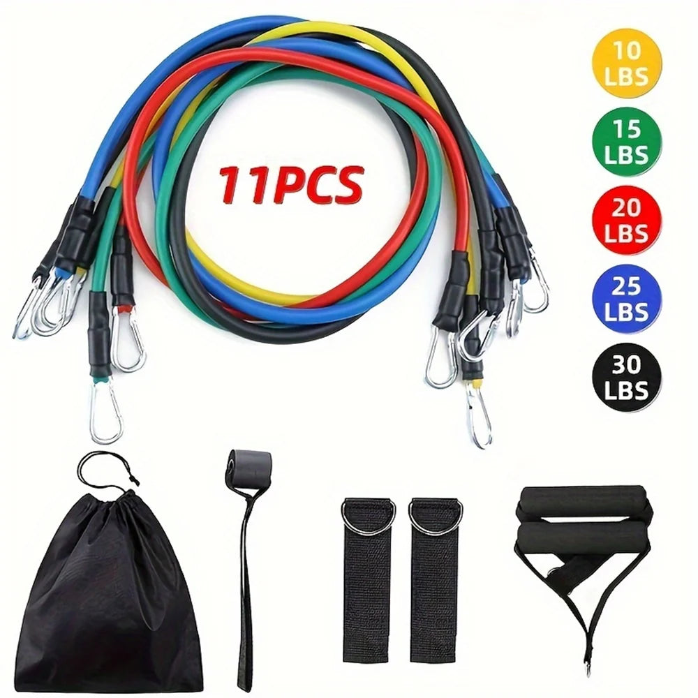 11-Piece Resistance Band Set – Portable Fitness Equipment with Ankle Strap, Chest Expander, and Pull Ropes for Full-Body Strength Training - Premium Resistance bands from Lizard Vigilante - Just $28.88! Shop now at Lizard Vigilante