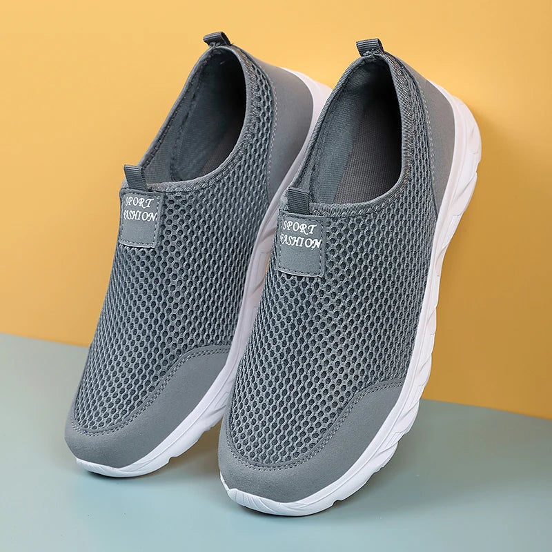 Men's Breathable Slip-On Sneakers – Classic Casual Mesh Running Shoes - Premium shoes from Lizard Vigilante - Just $28.88! Shop now at Lizard Vigilante