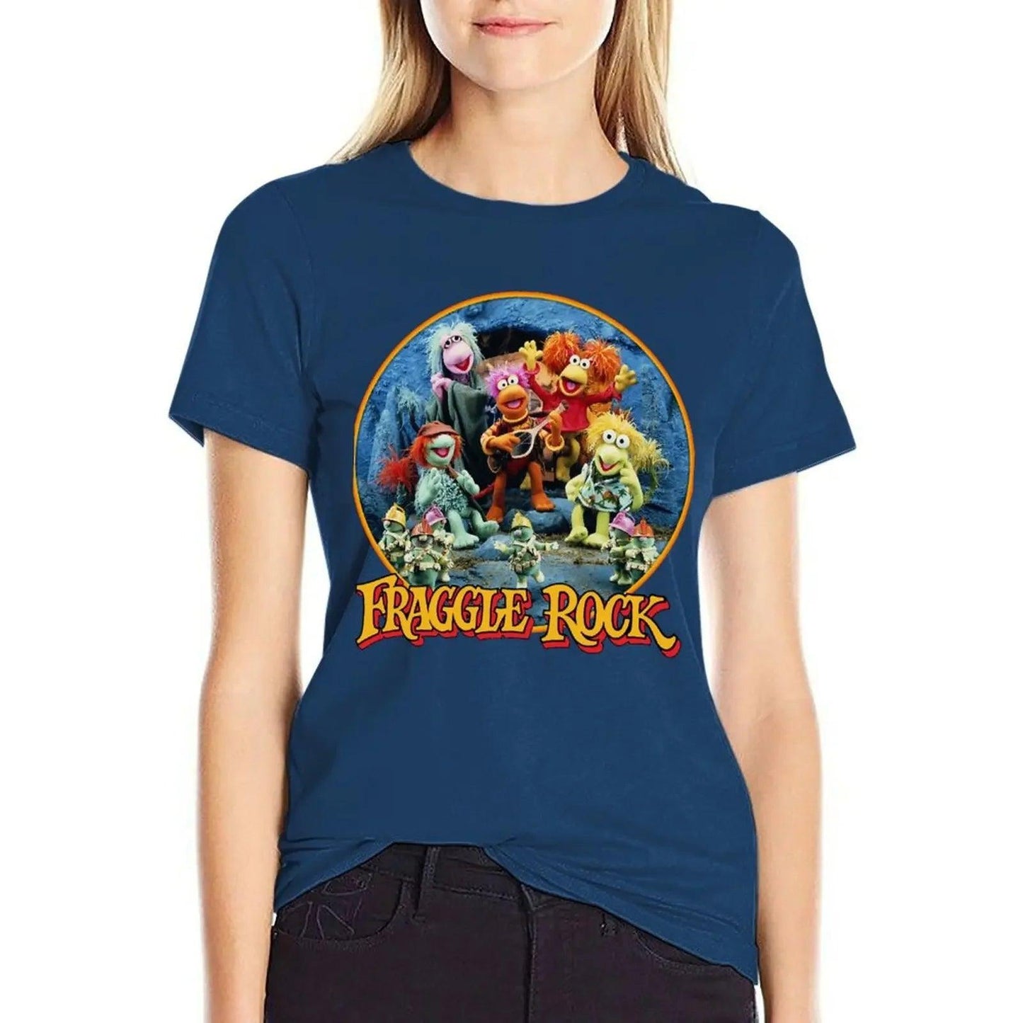 Fraggle Rock Muppets TV Show T-Shirt Gifts For Music Fans Music Vintage Retro Female Clothing Tops Short Sleeve Tee Women's Shirt - Lizard Vigilante