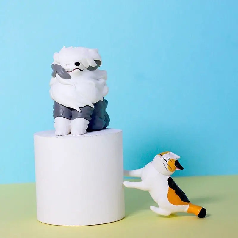 Animal Sculpture Blown By Wind Ornament Faceless Male Desktop Sculpture Creative Jewelry Art Gift Decompression Pets Sculpture