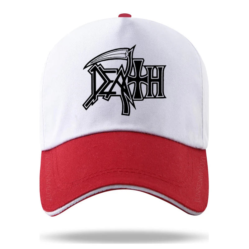 DEATH Cap METAL Hat Baseball Cap Casquette Hats Fitted Casual Dad Hats for Men Women Unisex - Premium Baseball cap from Lizard Vigilante - Just $22.99! Shop now at Lizard Vigilante