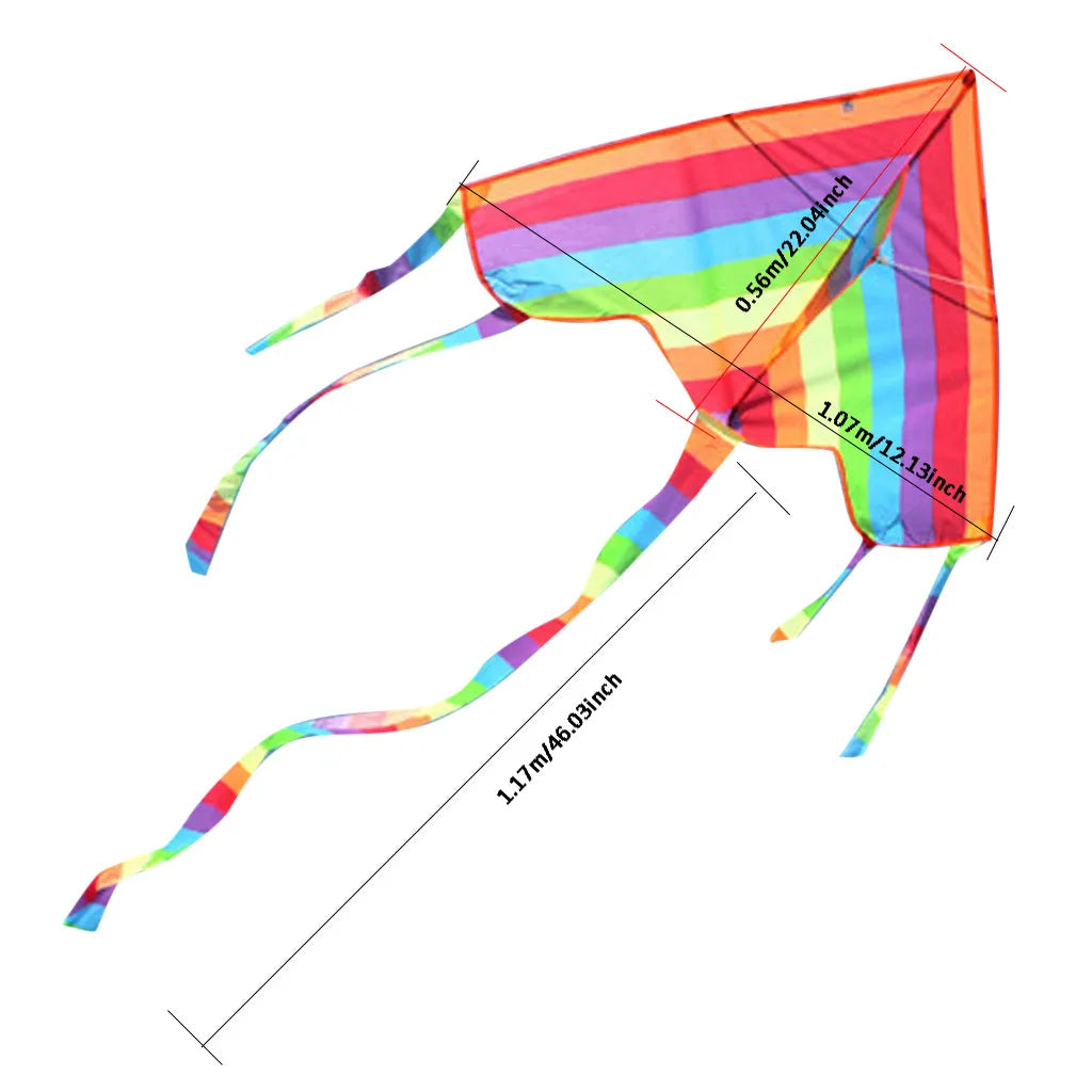 Easy Fly Colorful Rainbow Kite – Outdoor Fun Sports Toy, Durable Nylon Design For Play - Premium kite from Lizard Vigilante - Just $26.99! Shop now at Lizard Vigilante