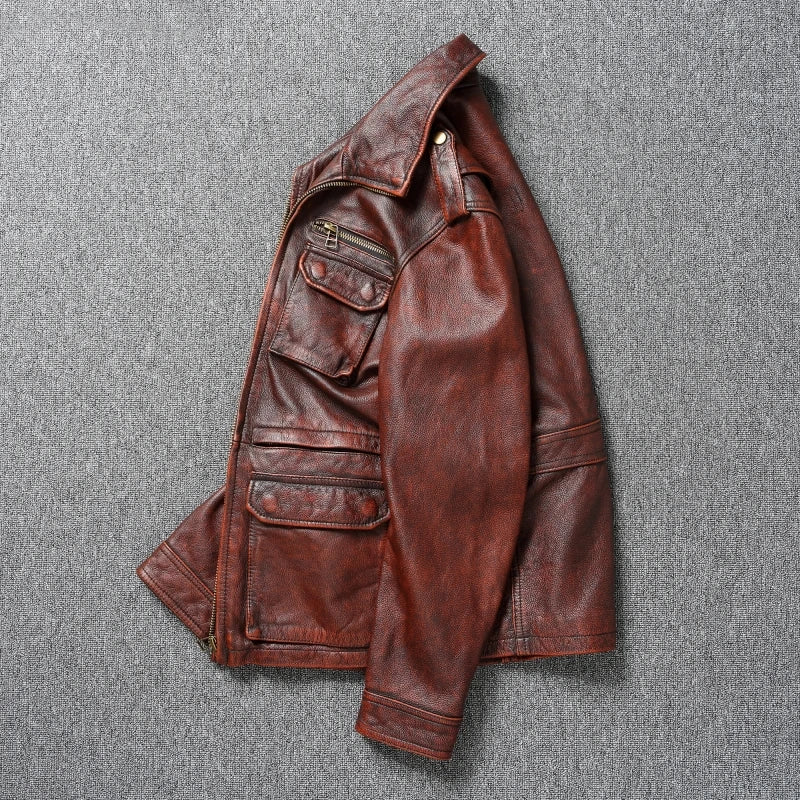 Bloodtrail Authority Jacket | Vintage Cowhide War-Torn Masterpiece