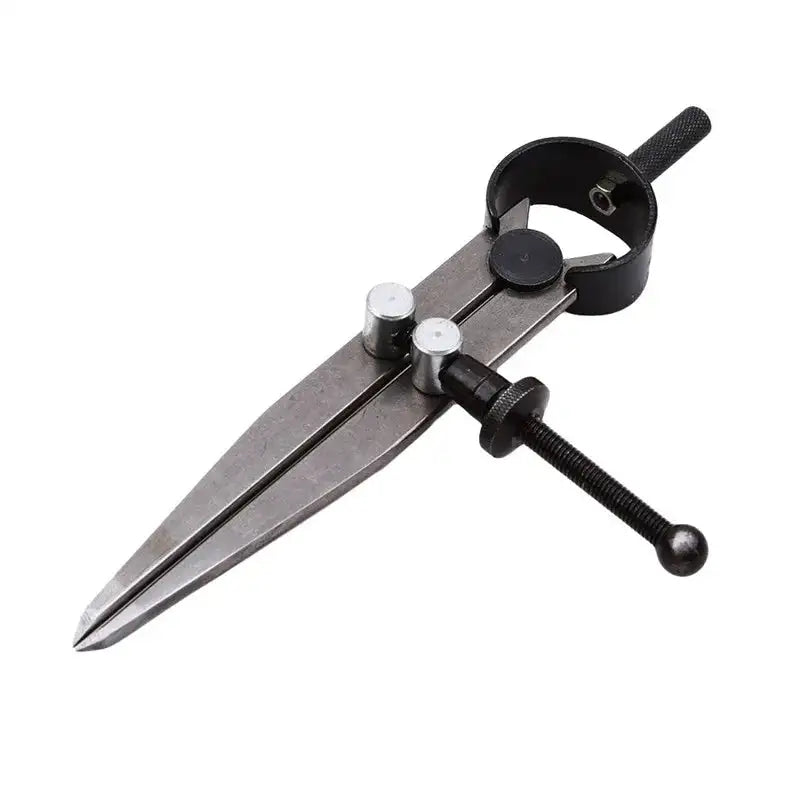 Adjustable Leather Compass Lockable Carbon Steel Divider Wing Creaser DIY Leathercraft Rotating Line Scribing Gauge Caliper Tool