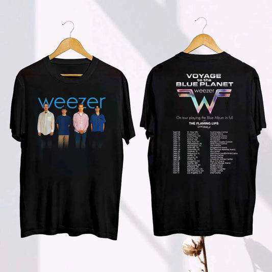 Weezer Band Cotton T Shirt Vintage Men Women Hip Hop Tee Fashion Short Sleeve Tshirt Oversized T-shirts Streetwear Tops Clothing