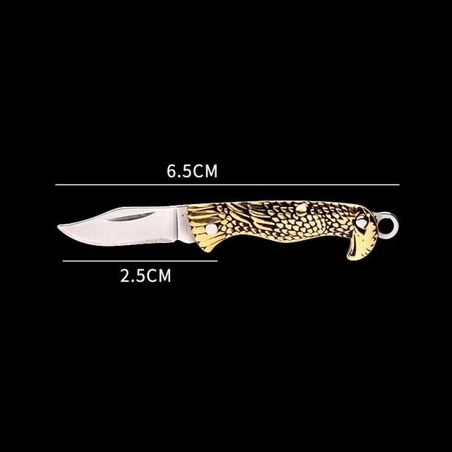 Mini Brass Folding Knife Sharp Delicate Knife Gift Outdoor Carry Key Chain Pendant Pocket Knife Self-defence Delivery Tools - Premium  from Lizard Vigilante - Just $5.99! Shop now at Lizard Vigilante