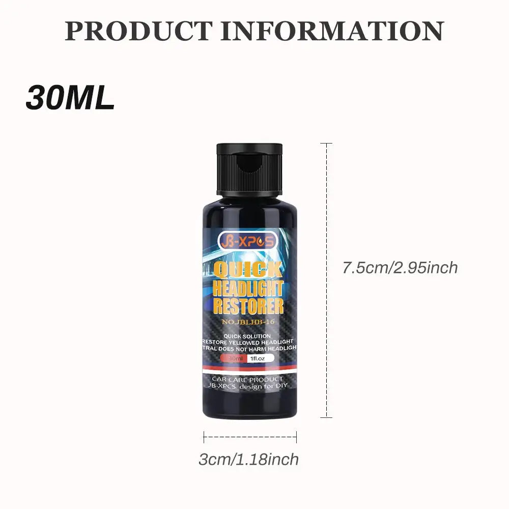 Headlight Restoration Polishing Headlamp Scratch Remover Repair Cleaning Paste Remove Oxidation Headlight Polish Liquid LHB-16