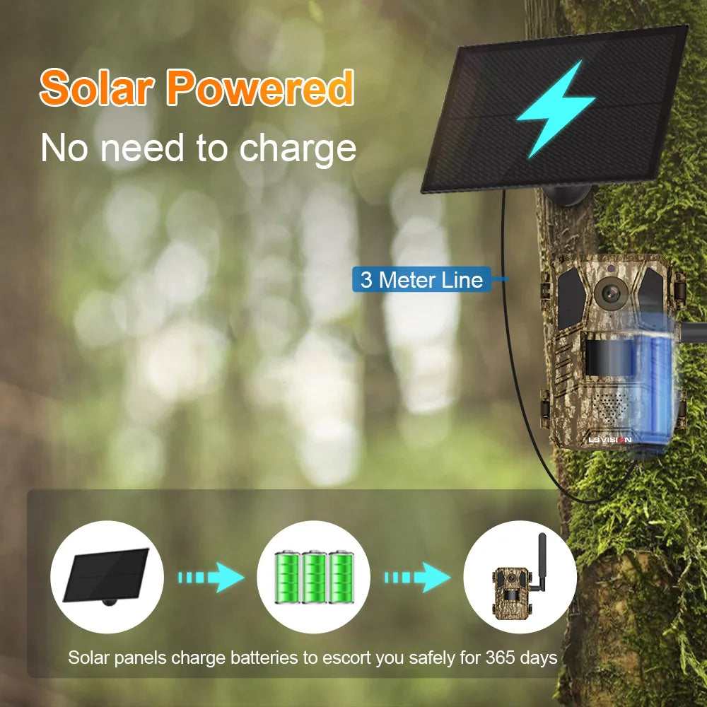 LS VISION 4G Solar Security Cameras Wireless Outdoor  2K HD Video Surveillance Wildlife c IR Night Vision Human/Animal Detection - Premium wildlife camera from Lizard Vigilante - Just $140.99! Shop now at Lizard Vigilante