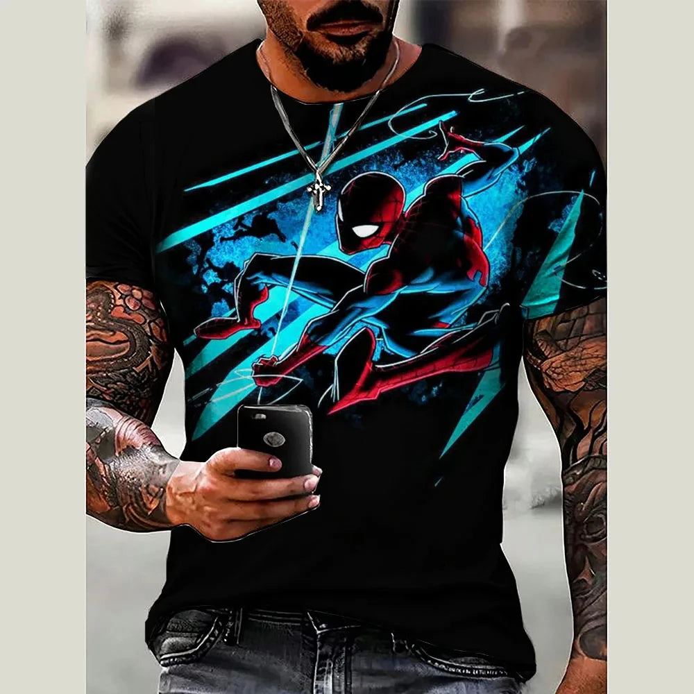 Spider-Man 3D Printed T-Shirt for Men – Marvel-Inspired Casual Streetwear, Stylish Summer Tee, Breathable Polyester Cool Top - Premium tee from Lizard Vigilante - Just $23.88! Shop now at Lizard Vigilante