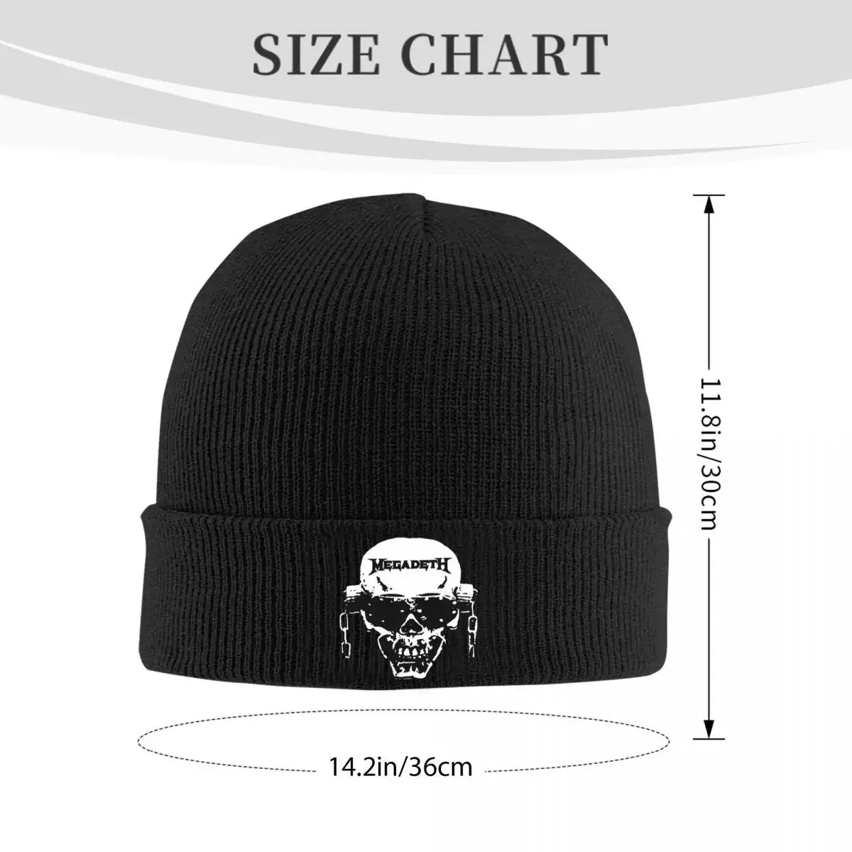 Megadeth Rock Metal Knit Beanie – Unisex Acrylic Winter Hat, Warm and Stylish Hip Hop Cap - Premium beanie from Lizard Vigilante - Just $22.88! Shop now at Lizard Vigilante