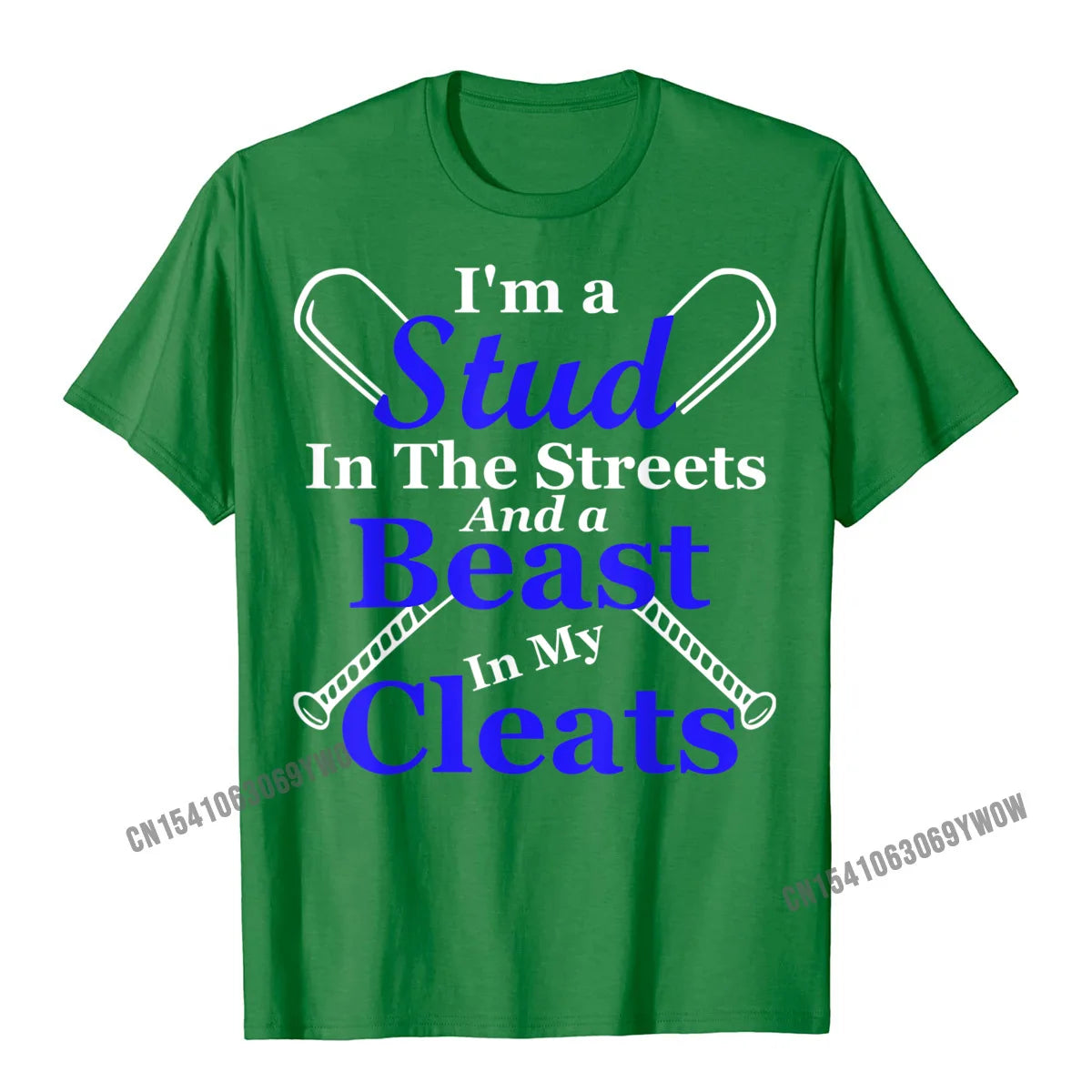 Im A Stud In The Streets And Beast Cleats Baseball T-Shirt Men Cotton Top T-Shirts For Men Simple Style Tees Hot Sale Classic - Premium t-shirt from Lizard Vigilante - Just $23.99! Shop now at Lizard Vigilante