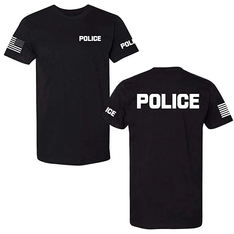 Law Enforcement T-Shirts - Police EMS FBI Fire Rescue Sheriff K-9 Two-Sided Tee Funny Women Men Clothing Coverall Works Outfits - Premium t-shirt from Lizard Vigilante - Just $22.99! Shop now at Lizard Vigilante