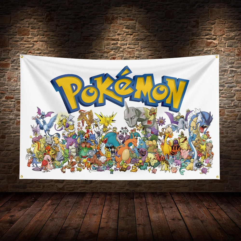 3x5 Ft Pokémon Adventure Flag – Printed Movie Poster Warrior Themed Tapestry, Perfect for Party, Yard, and Wall Decor - Premium flag from Lizard Vigilante - Just $17.99! Shop now at Lizard Vigilante