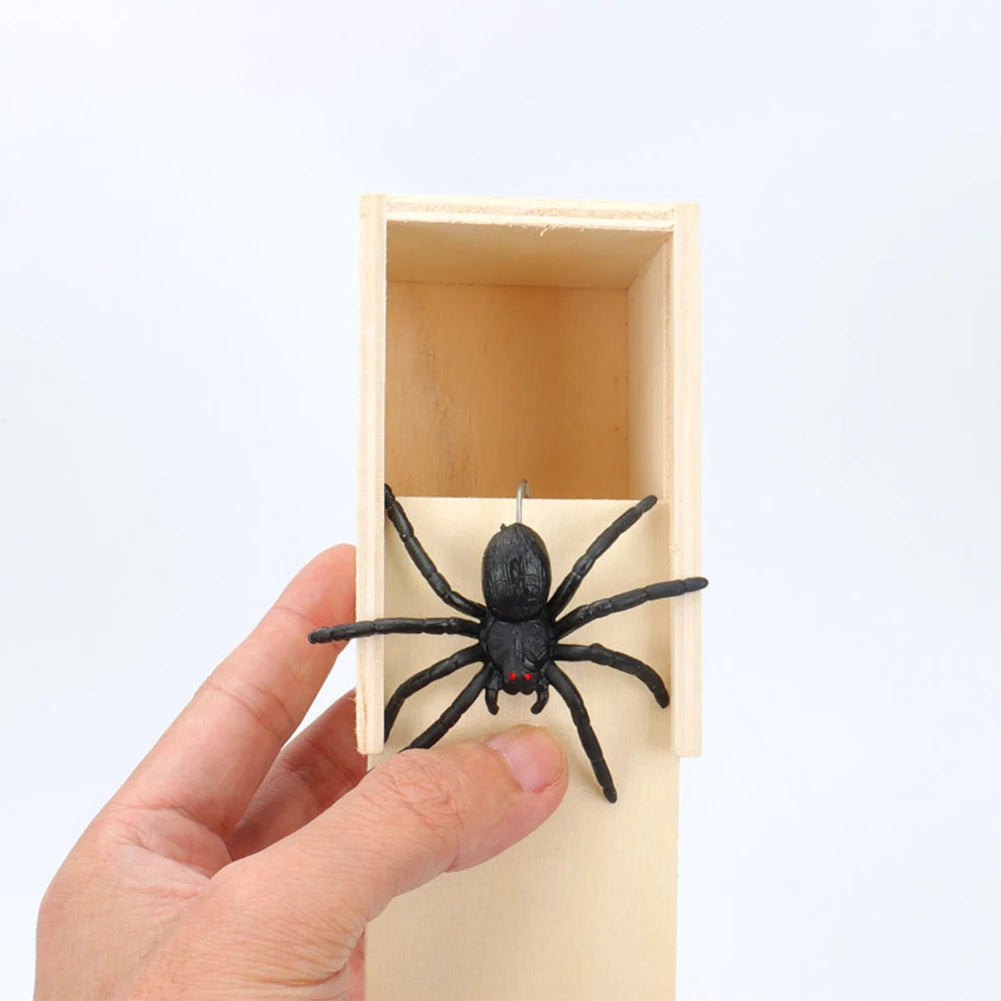 Spider Wooden Fun  Prank Box Surprise Happy Box Gags Practical Joke Scare Toys Novelty Halloween Gifts for Friends DROPSHIPPING - Premium prank gift from Lizard Vigilante - Just $13.99! Shop now at Lizard Vigilante