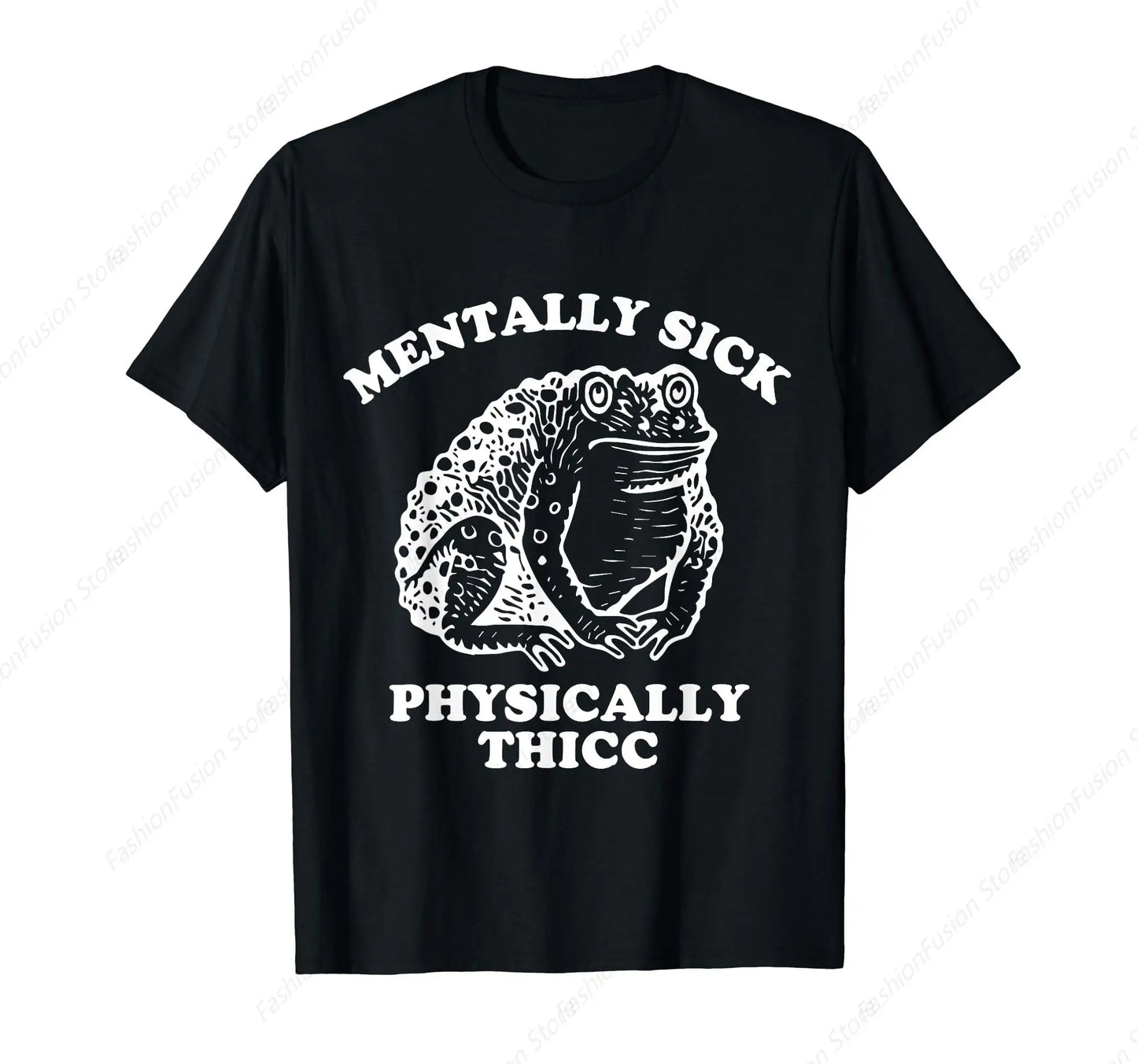 Mentally Sick Physically Thick T-Shirt Cotton Crew Neck Printed Tshirt Mens Clothing for Daily Outdoor Shirts Classic Tee Tops - Premium t-shirt from Lizard Vigilante - Just $23.88! Shop now at Lizard Vigilante