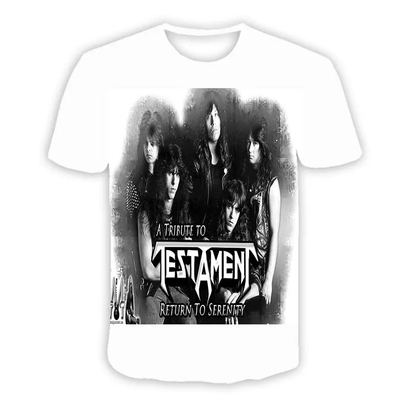 Thrash Metal 3D Printed Testament ROCK Casual T-shirts  Hip Hop T Shirts Harajuku Styles Tops Clothing for Men/Women - Premium T-Shirt from Lizard Vigilante - Just $28.99! Shop now at Lizard Vigilante