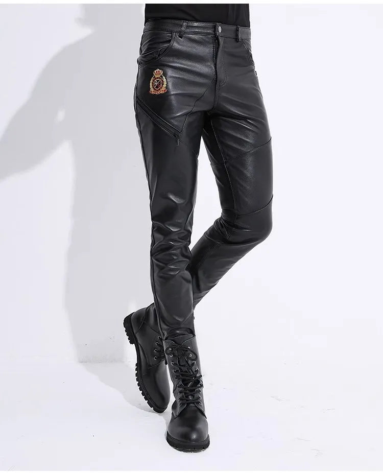 Iron Venom Sheepskin Ride-Lock Moto Pants — Genuine Leather Winter Armor for Street Kings