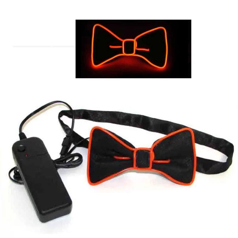 Light Up Men's Led Suspenders Bow Tie Music Concert Lit Up Festival Suspenders Illuminated LED Costume Party - Lizard Vigilante