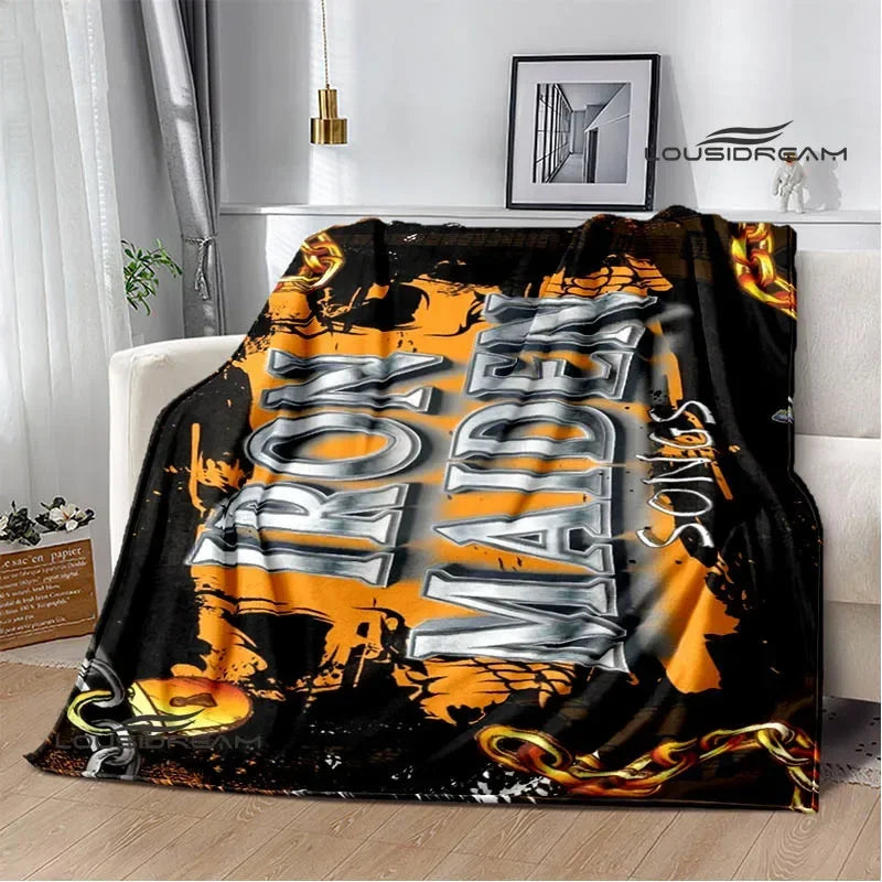 Iron Maiden Printed Blanket – Soft Flannel Kids & Adults Throw | Warm, Portable, and Perfect for Home or Travel - Premium blanket from dsers - Just $33.66! Shop now at Lizard Vigilante