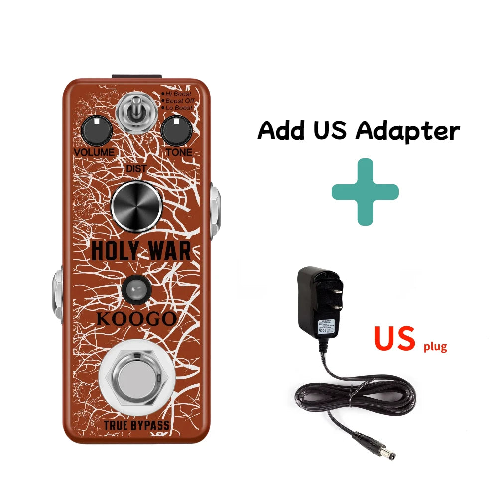 Koogo Heavy Metal Distortion Pedal – Analog Circuitry Effector for Electric Guitar with Classic 80's Metal Sound - Premium guitar effects pedal from Lizard Vigilante - Just $22.99! Shop now at Lizard Vigilante