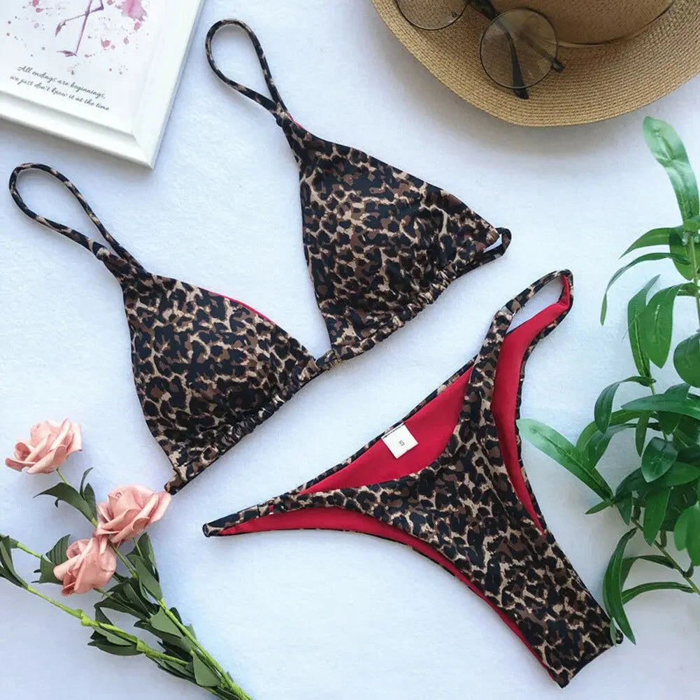 Women Swimsuit Leopard Bikini 2024 Summer Beach Bikini Set Ladies Holiday Swimwear Swimming Pool Bathing Suit - Premium  from Lizard Vigilante - Just $23.99! Shop now at Lizard Vigilante