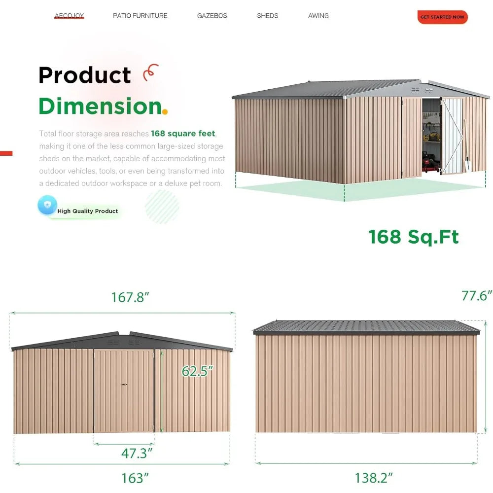 Lizard Vigilante Premium Metal Storage Shed - Premium shed from Lizard Vigilante - Just $999.99! Shop now at Lizard Vigilante