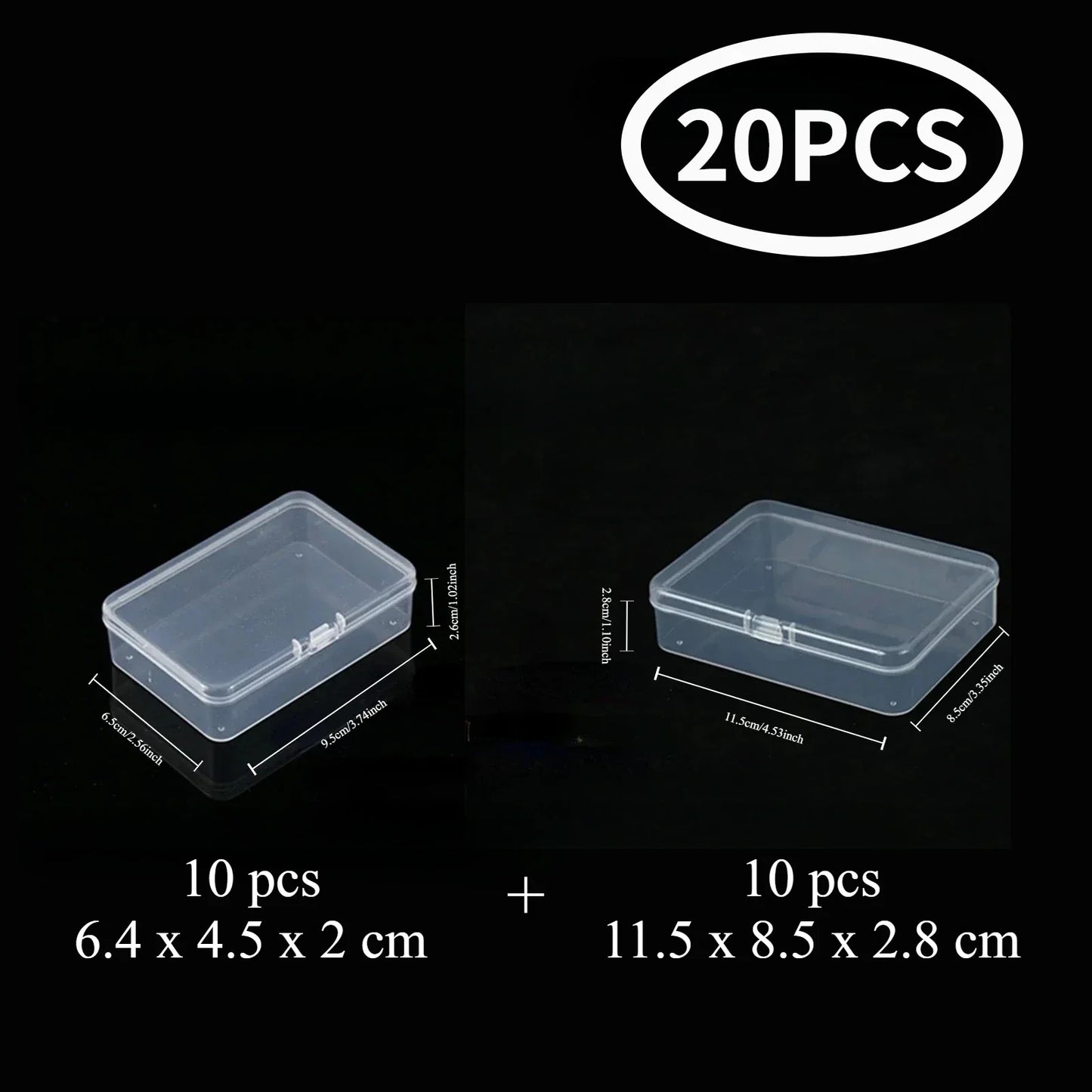 Mini Plastic Rectangular Storage Box Translucent Packing Box Dustproof Durable Strong Jewelry Case Container Home Storage