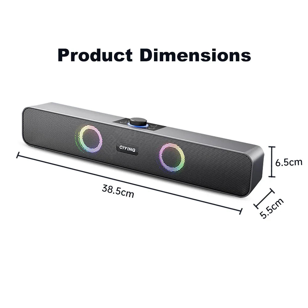 Bluetooth Speaker HD Sound Portable Playback AUX TF Card and USB LED Light Speaker Bluetooth 5.3 Wireless Loud Speaker amplified
