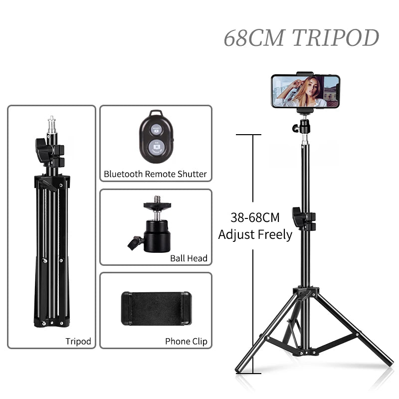 200cm Adjustable Photography Tripod Light Stand with 1/4 Screw Head, Lightweight Aluminum Tripod for Ring Light, Phone & DSLR Cameras – Pro Photo Studio Support - Premium light stand from Lizard Vigilante - Just $21.99! Shop now at Lizard Vigilante