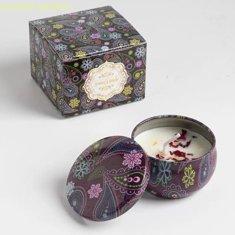 Osmanthus Gardenia Fragrance Candles with Petals Small Romantic Fragrance Candles for Girls' Birthday Gifts Home Aromatherapy