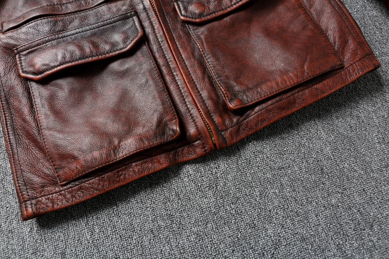 Bloodtrail Authority Jacket | Vintage Cowhide War-Torn Masterpiece
